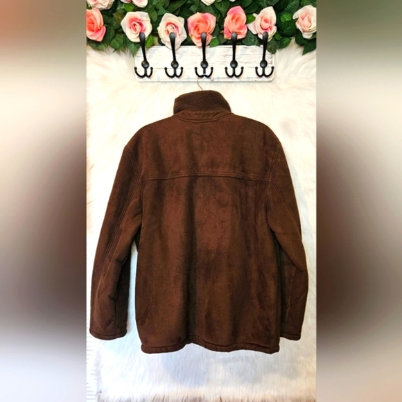 Cherokee Heavyweight Faux Leather/Suede Sherpa Lined Winter Jacket - Picture 4 of 8